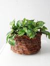 vintage wicker harvest basket