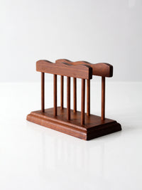 mid-century modern wood napkin holder