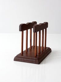 mid-century modern wood napkin holder