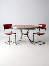 mid-century red laminate dinette set
