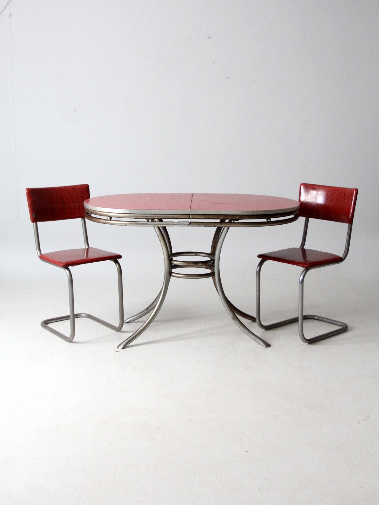 mid-century red laminate dinette set