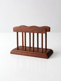 mid-century modern wood napkin holder