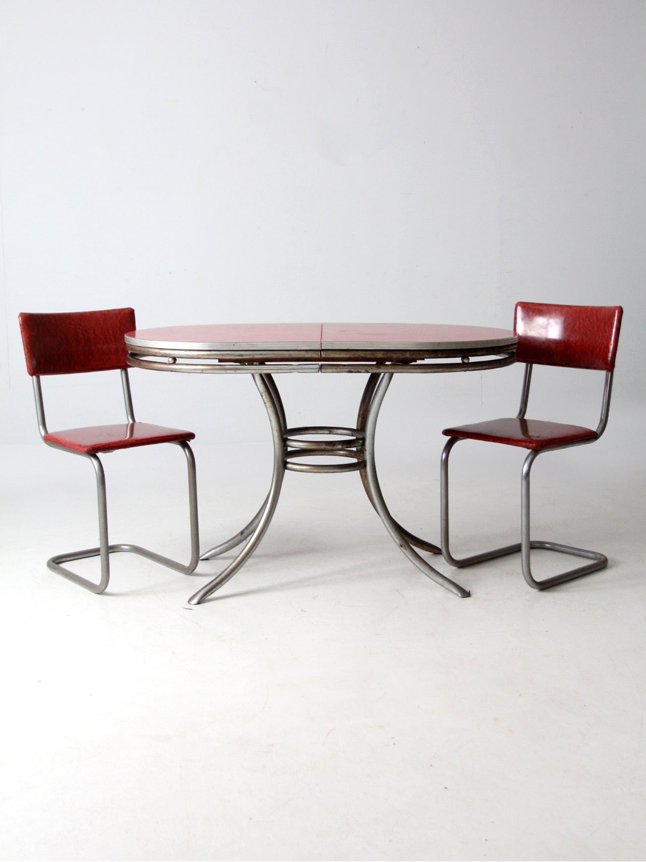 mid-century red laminate dinette set