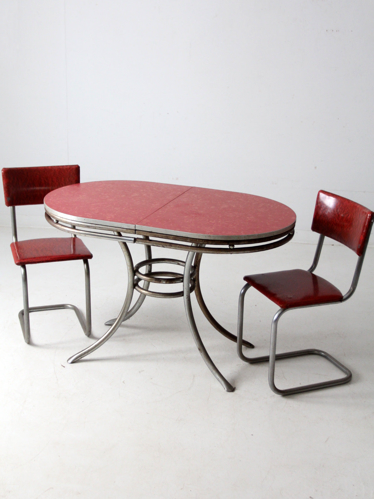 mid-century red laminate dinette set