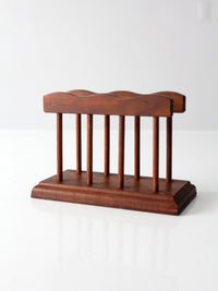 mid-century modern wood napkin holder