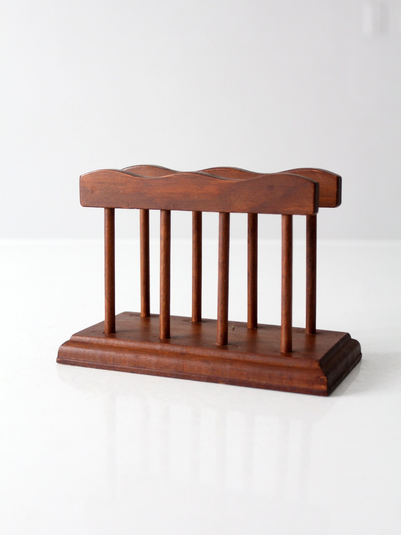 mid-century modern wood napkin holder
