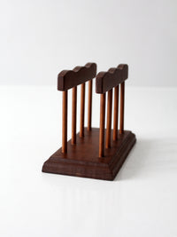 mid-century modern wood napkin holder