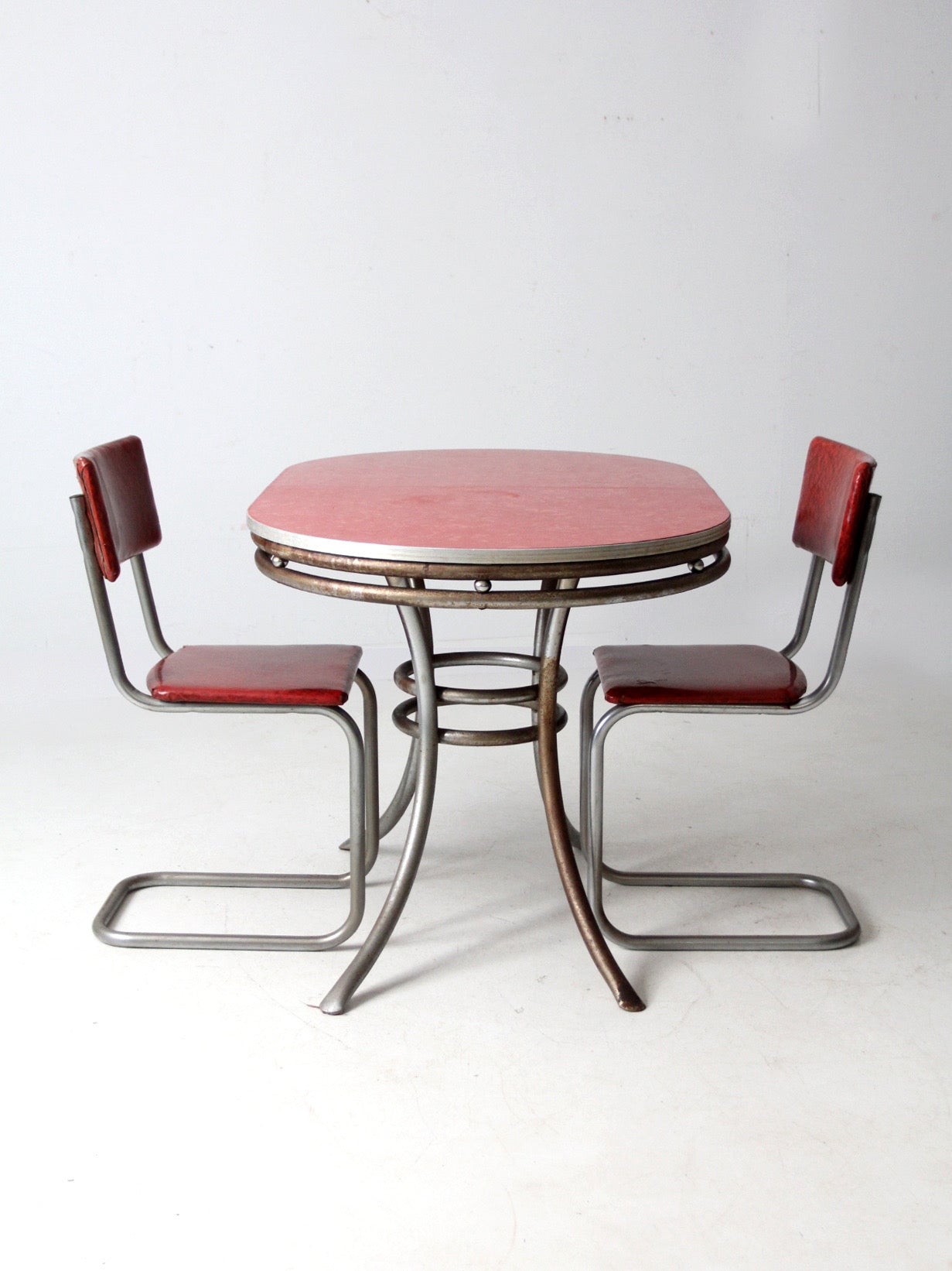 mid-century red laminate dinette set