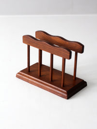mid-century modern wood napkin holder