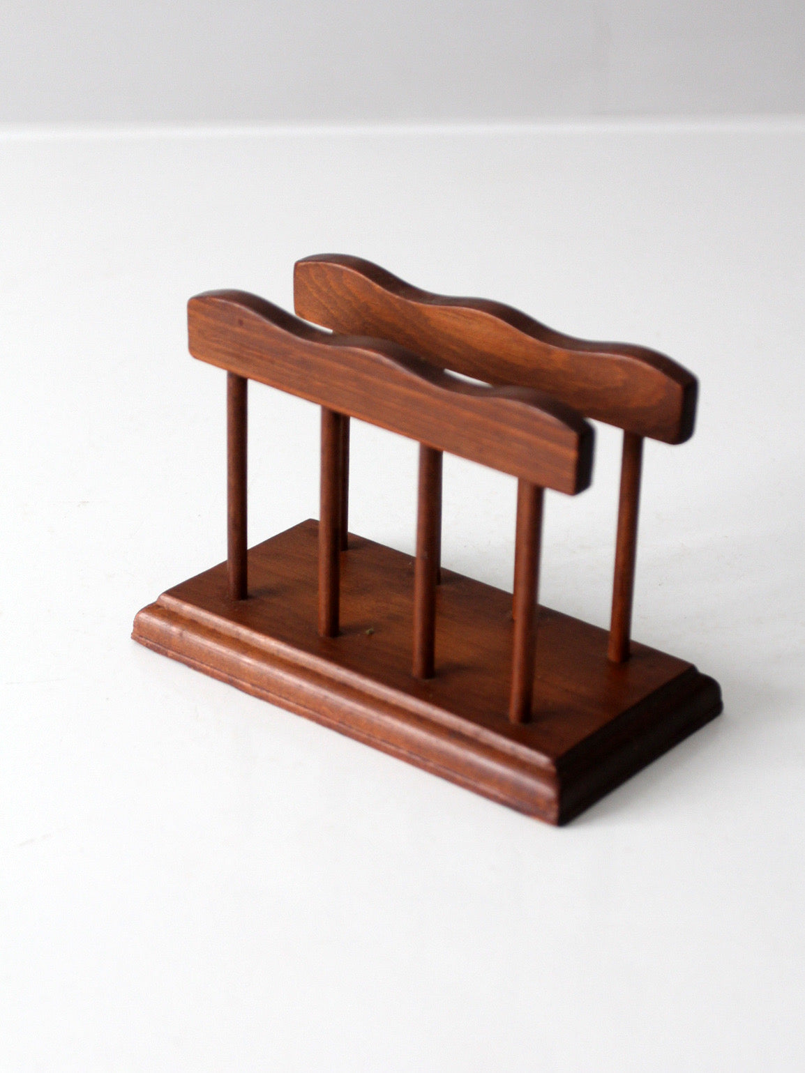 mid-century modern wood napkin holder