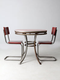 mid-century red laminate dinette set