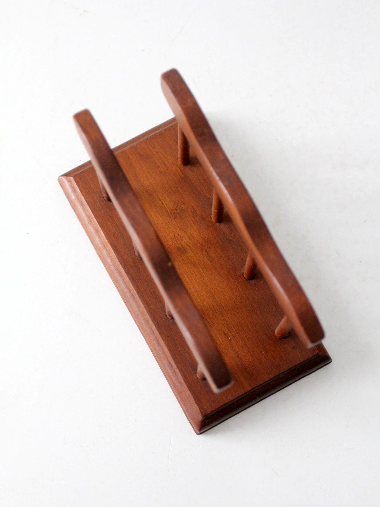 mid-century modern wood napkin holder
