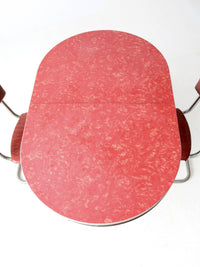 mid-century red laminate dinette set