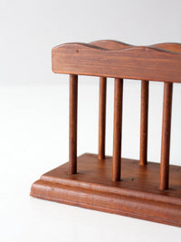 mid-century modern wood napkin holder
