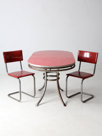 mid-century red laminate dinette set