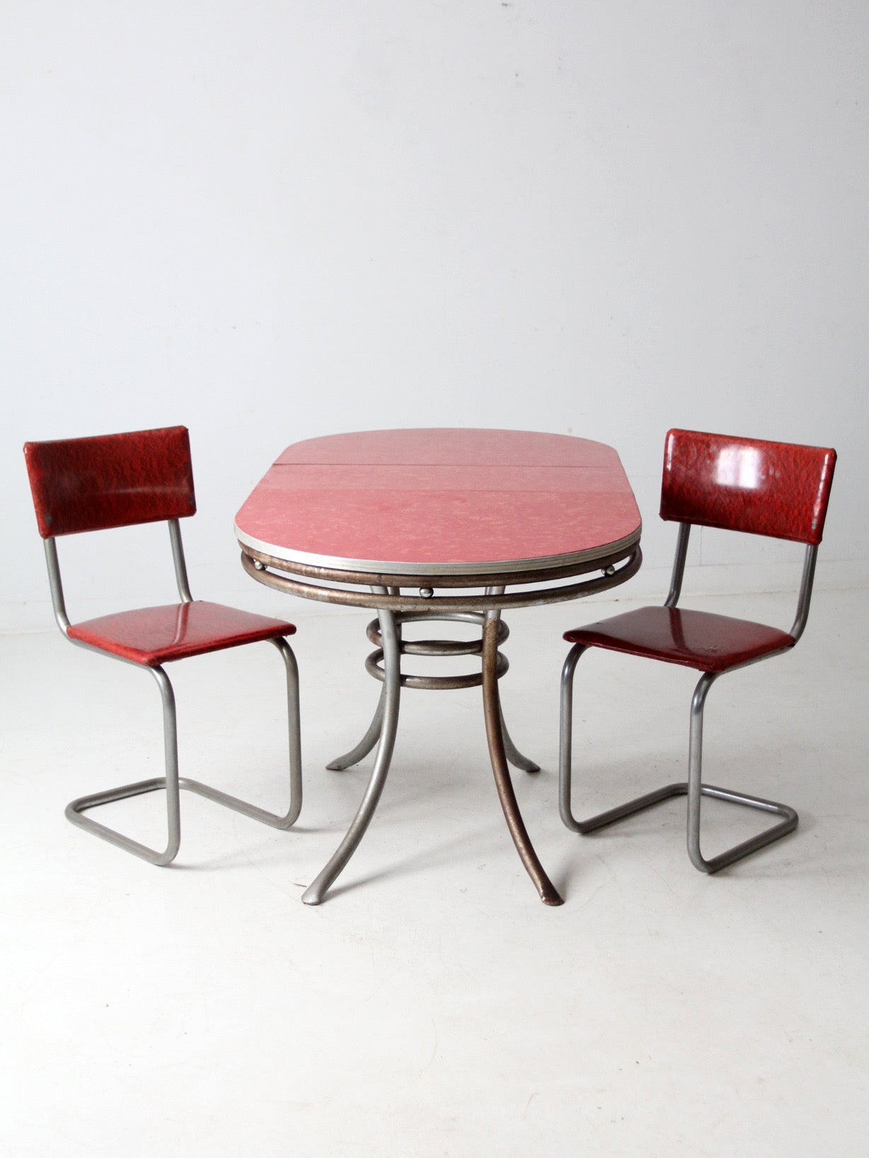 mid-century red laminate dinette set
