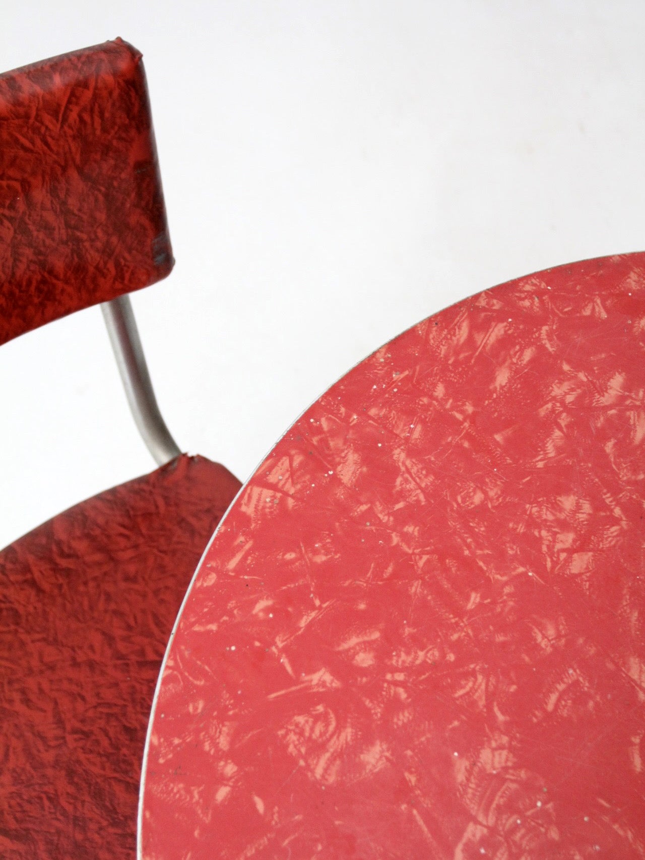 mid-century red laminate dinette set