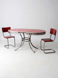 mid-century red laminate dinette set