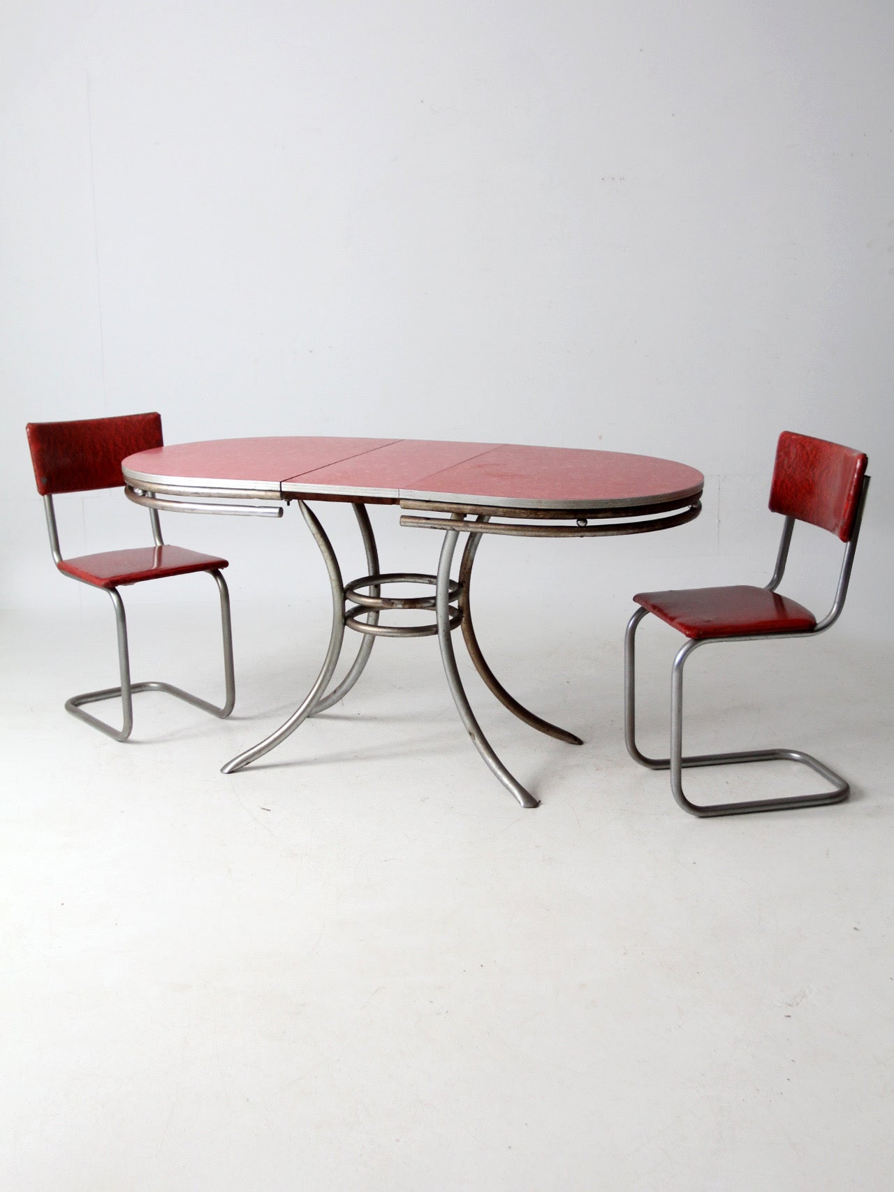 mid-century red laminate dinette set