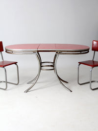 mid-century red laminate dinette set