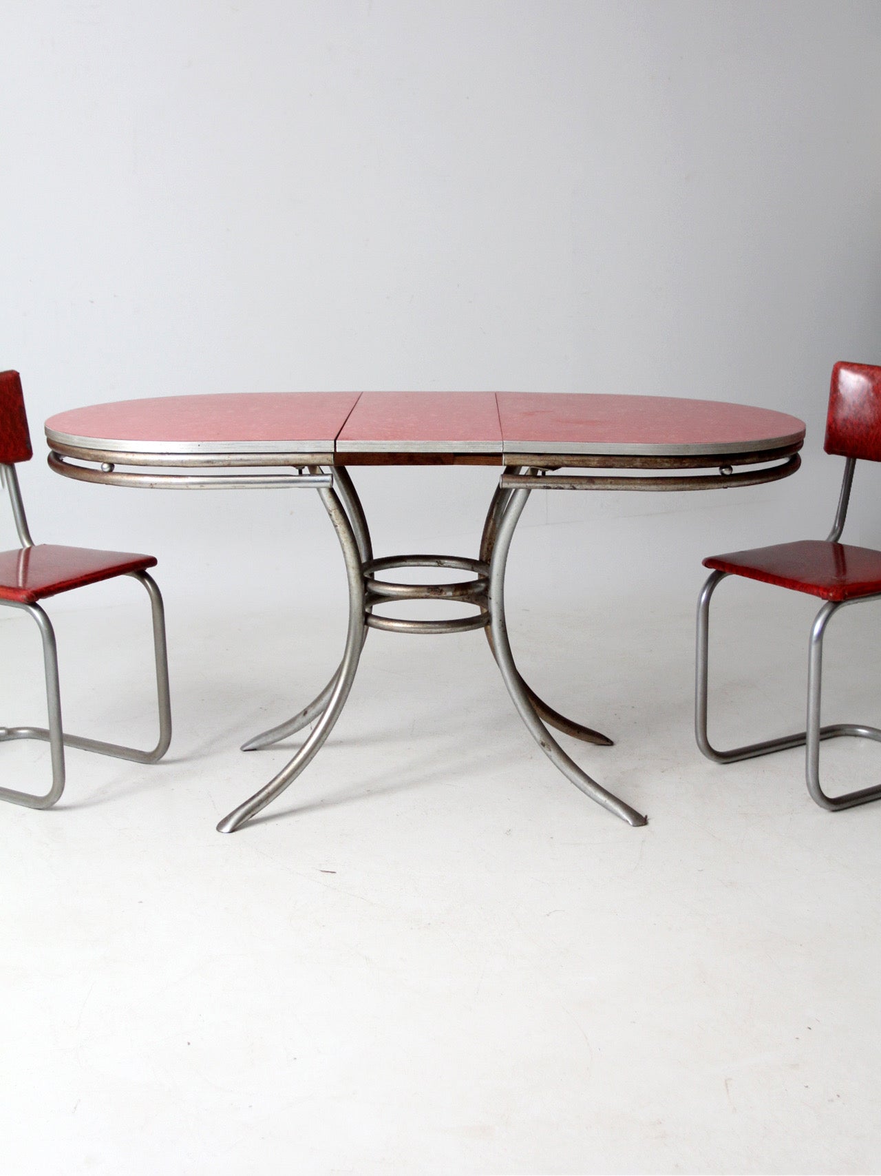 mid-century red laminate dinette set