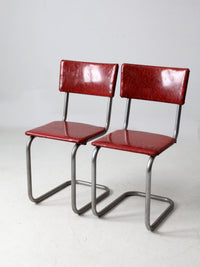 mid-century red laminate dinette set