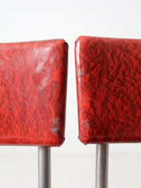 mid-century red laminate dinette set