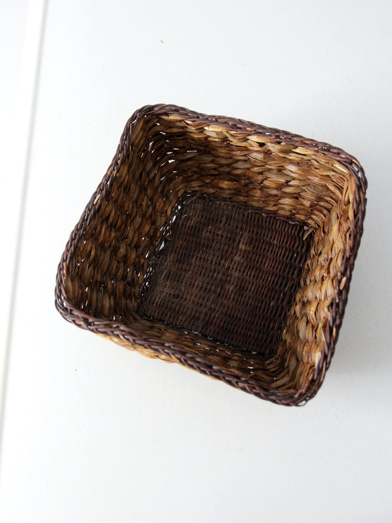 vintage woven storage basket