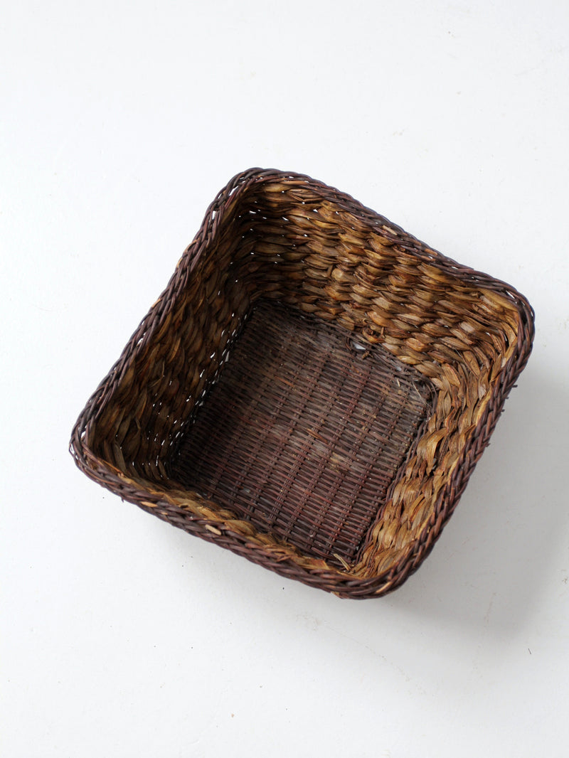 vintage woven storage basket