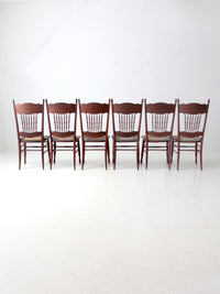 antique Victorian press back dining chairs