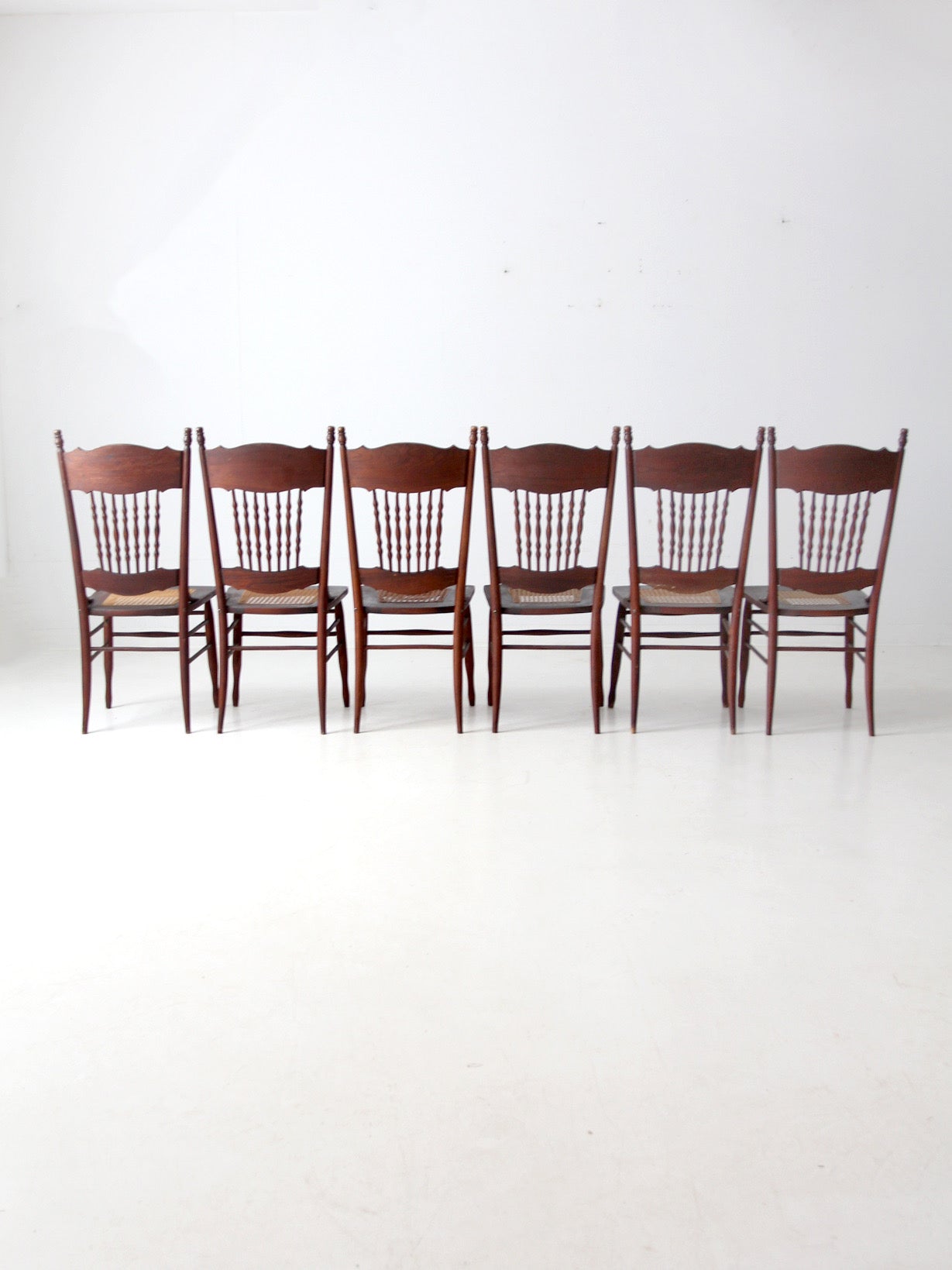 antique Victorian press back dining chairs