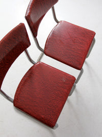 mid-century red laminate dinette set