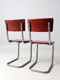 mid-century red laminate dinette set