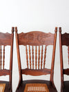 antique Victorian press back dining chairs