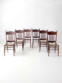 antique Victorian press back dining chairs