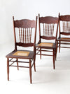 antique Victorian press back dining chairs