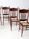 antique Victorian press back dining chairs