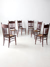 antique Victorian press back dining chairs