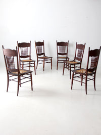 antique Victorian press back dining chairs