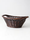 vintage wicker laundry basket