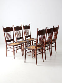 antique Victorian press back dining chairs