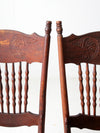 antique Victorian press back dining chairs