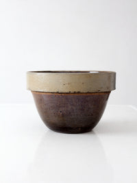 antique American stoneware mixing bowl