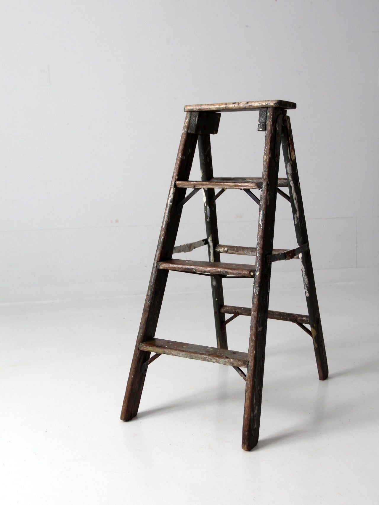 vintage painted wood ladder