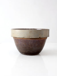 antique American stoneware mixing bowl