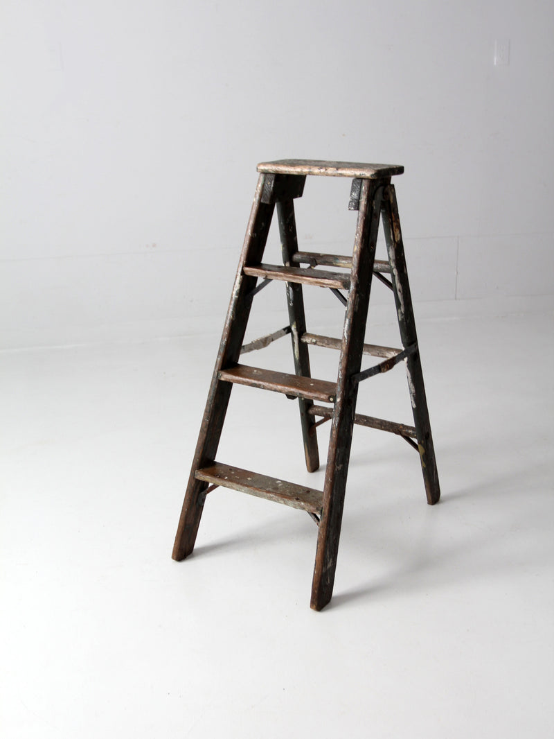 vintage painted wood ladder