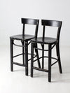 vintage black bar stools pair