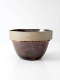 antique American stoneware mixing bowl