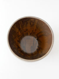 antique American stoneware mixing bowl