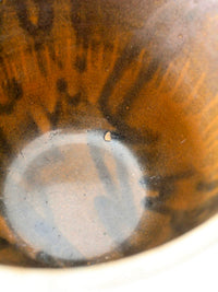 antique American stoneware mixing bowl
